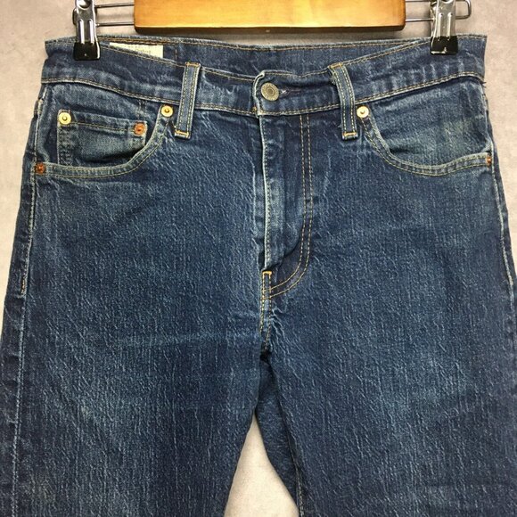 Levis Mens Lot 512 Premium Slim Tapered Blue Jeans size 30x32 (actual 29x30)